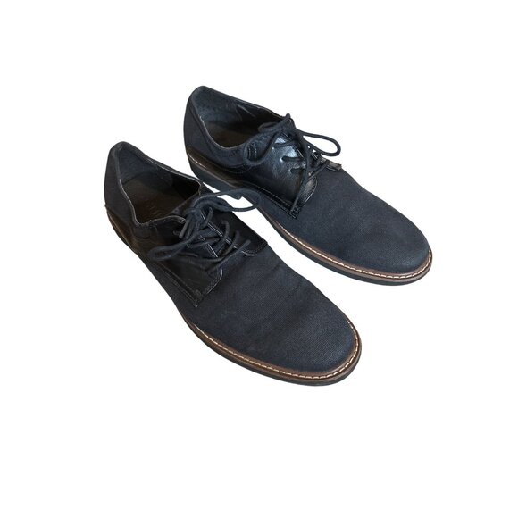 Guess Men's Black Canvas & Leather Lace-Up Oxford Shoes Size 9 - Picture 2 of 10